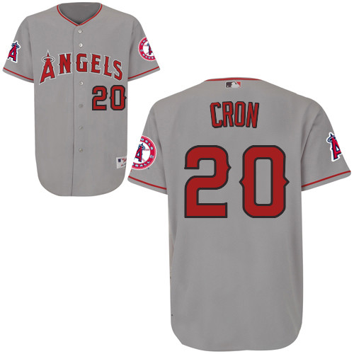 C-J Cron #20 mlb Jersey-Los Angeles Angels of Anaheim Women's Authentic Road Gray Cool Base Baseball Jersey